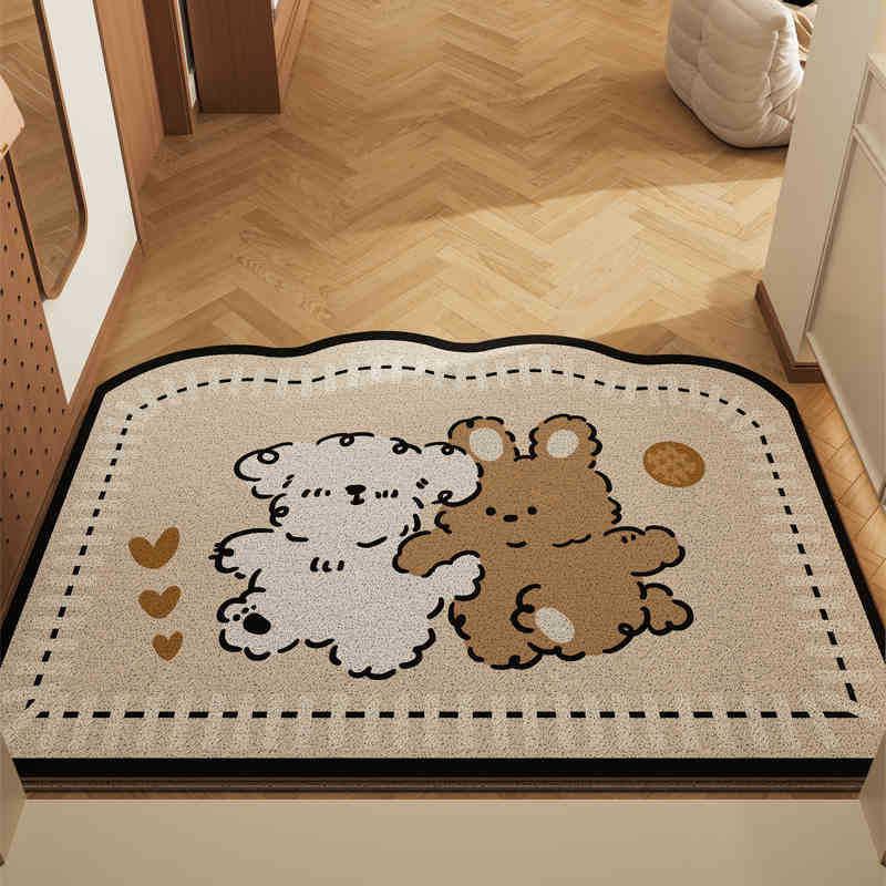 Paradise Partners Set Of 2 Cartoon Pvc Coil Entrance Mats Non Slip Dirt Trapping Door (50X80cm) Door Mats & Floor Mats