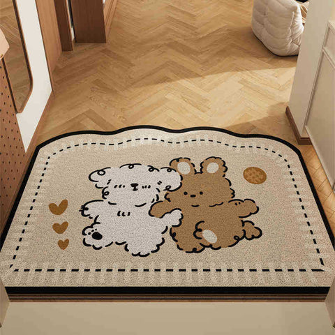 Paradise Partners Set Of 2 Cartoon Pvc Coil Entrance Mats Non Slip Dirt Trapping Door (50X80cm) Door Mats & Floor Mats