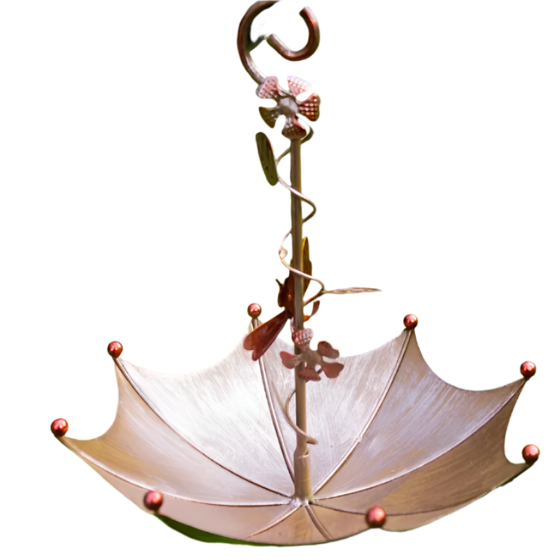 Elosung Nectar Charming Hanging Umbrella Bird Feeder Decorative Outdoor Garden Accent Bird Feeders