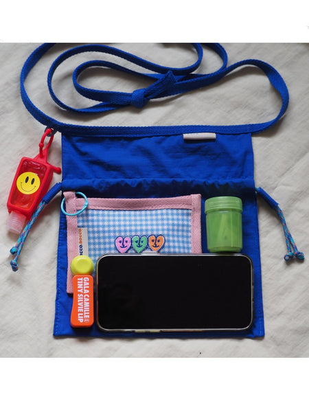 Red 2Pcs Cute Lightweight Drawstring Crossbody Phone Bag Simple Mini Shoulder Pouch (21X22cm) Women's Bags & Handbags