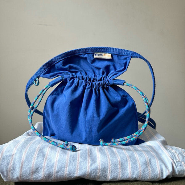 Blue 2Pcs Cute Lightweight Drawstring Crossbody Phone Bag Simple Mini Shoulder Pouch (21X22cm) Other Mobile Accessories