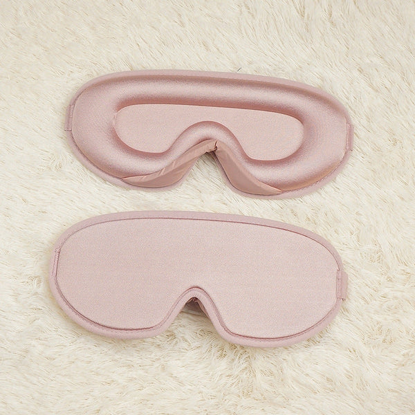 Pink Set Of 2 3D Contoured Sleep Total Blackout Memory Foam Blindfold With Lycra Eye Masks