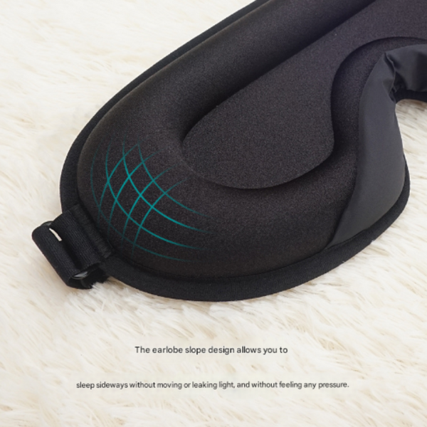 Pink Set Of 2 3D Contoured Sleep Total Blackout Memory Foam Blindfold With Lycra Eye Masks