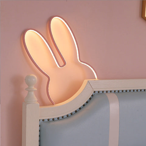 Pink 40X30cm Adorable Bunny Led Wall Night Light Usb Powered Warm White Lamp For Kids Room Decor Night Lights