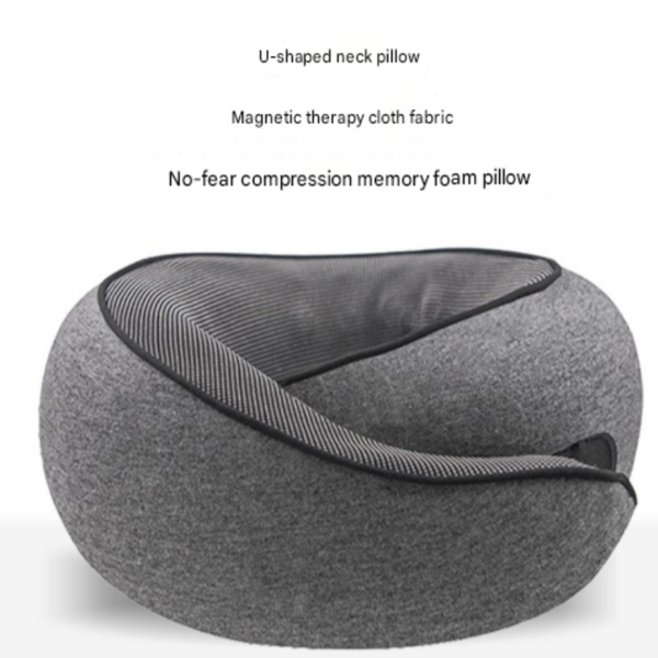 Light Grey Ergonomic Memory Foam Travel Neck Pillow U Shaped Support For Naps & Journeys Pillows