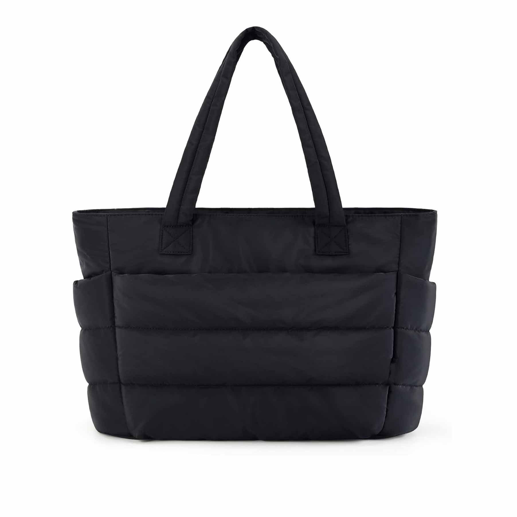 Black Large Capacity Nylon Tote Bag For Women Fashionable Travel Shoulder & Crossbody Handbag Women's Bags & Handbags