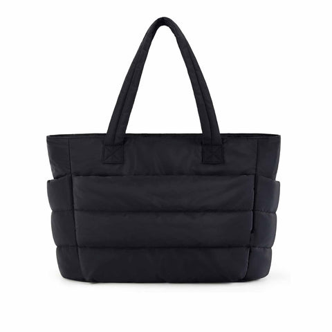Black Large Capacity Nylon Tote Bag For Women Fashionable Travel Shoulder & Crossbody Handbag Women's Bags & Handbags