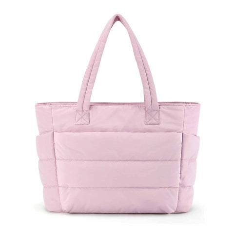Pink Large Capacity Nylon Tote Bag For Women Fashionable Travel Shoulder & Crossbody Handbag Women's Bags & Handbags