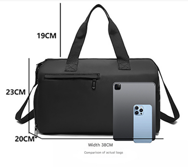 Grey Men's Large Capacity Sports Duffel Bag With Wet/Dry Separation Pocket Travel & Gym Tote Duffle Bags