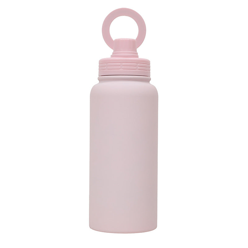 Pink Premium 35Oz Stainless Steel Insulated Sports Bottle With Magnetic Phone Holder Lid Other Bottles & Hydration