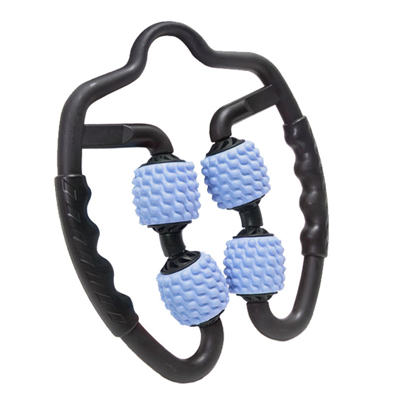 Blue Set Of 2 Foam Roller Ring Leg Muscle Relief & Circulation Tool Massagers