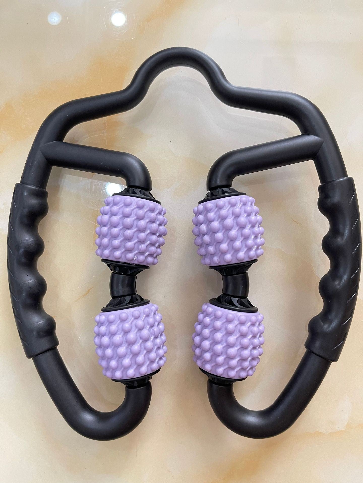 Purple Set Of 2 Foam Roller Ring Leg Muscle Relief & Circulation Tool Massagers