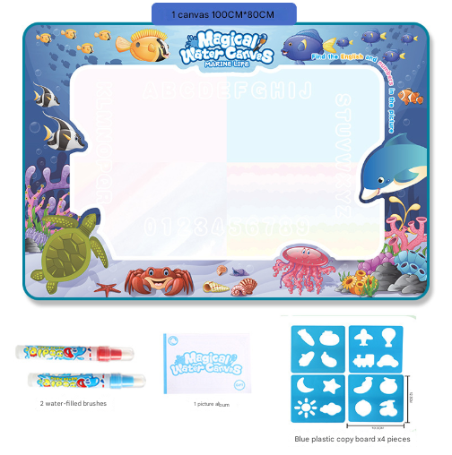 Fruit Alphabet Giant Aqua Magic Doodle Mat 100X80cm Mess Free Reusable Water Drawing Pad For Creative Kids Other Drawing Supplies