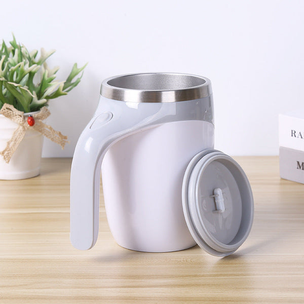 White Usb Rechargeable Automatic Stirring Mug 320Ml Magnetic Mixing Coffee Cup 12X11x15cm Cups Mugs & Glasses