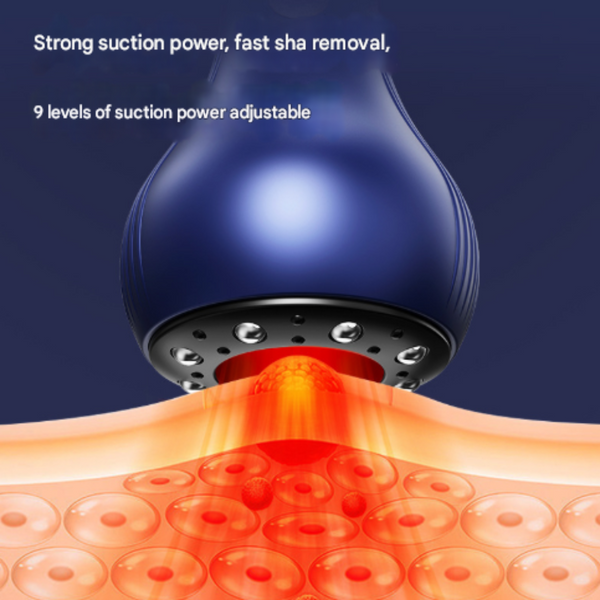 White Electric Meridian Scraping Massager With Air Release Valve Full Body Suction Therapy 16.6 X 8.4Cm Massagers