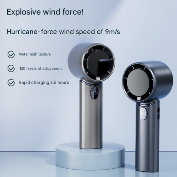 Blue Mini Bladeless Handheld Fan Usb Rechargeable Quiet Portable Desk Portable Fans