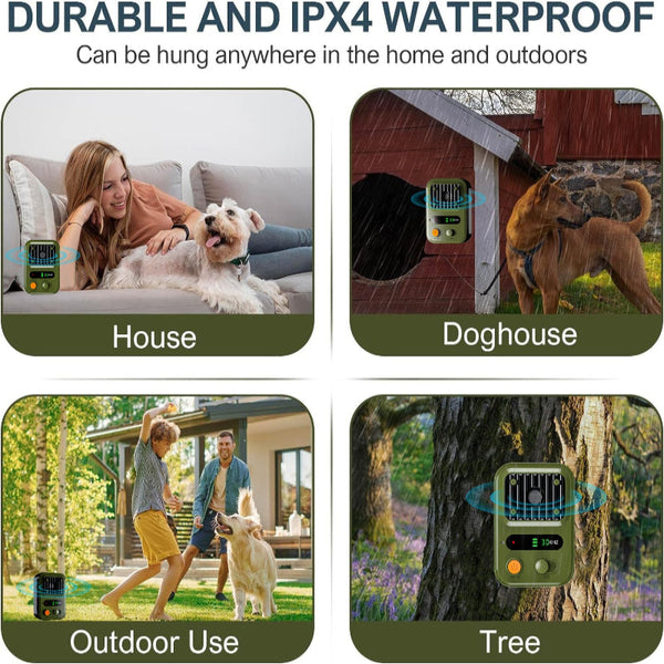 Green Usb Rechargeable Color Screen Ultrasonic Dog Repeller High Power Anti Bark Device 9.2X5.6X13cm 180G Other Training & Obedience