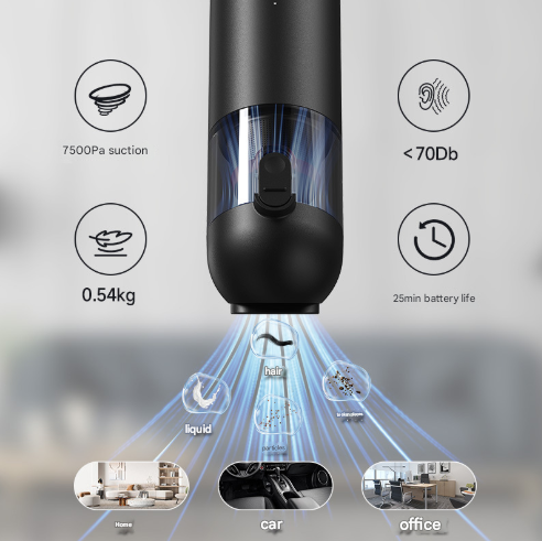 Black Versatile 2 In 1 Cordless Handheld Vacuum Cleaner & Blower Usb Rechargeable High Power For Car Home Vacuum Cleaners