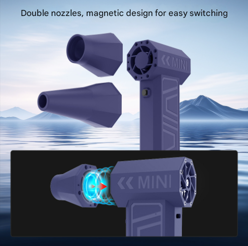 Purple Ultra Powerful Mini Turbo Jet Fan Brushless Motor Handheld High Velocity Blower Portable Fans