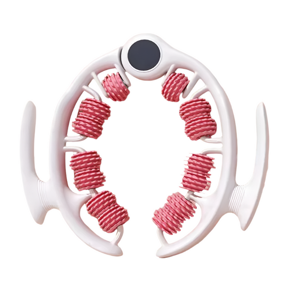 Pink 360 Degree Clamp Leg Roller Massager Deep Tissue Relief For Thighs Calves & Arms Massagers