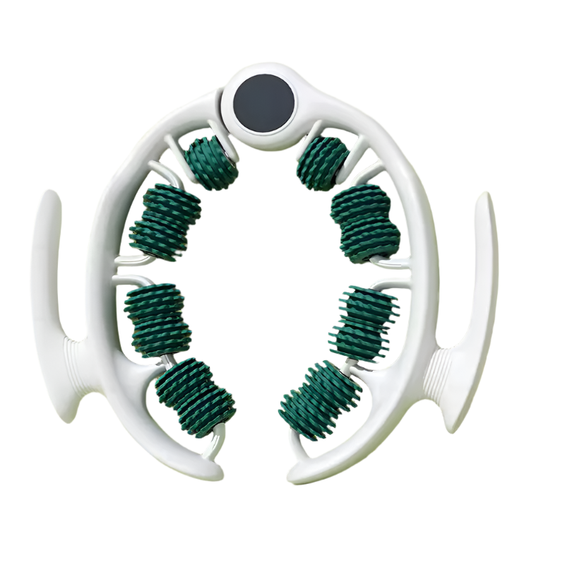 Green 360 Degree Clamp Leg Roller Massager Deep Tissue Relief For Thighs Calves & Arms Massagers