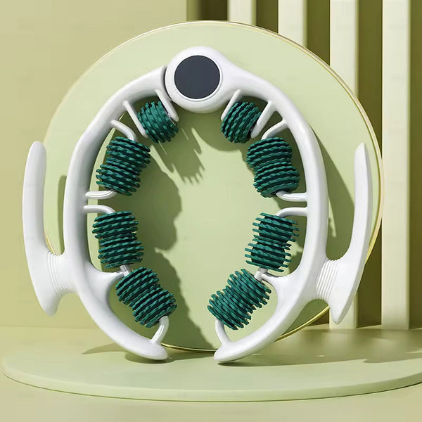 Green 360 Degree Clamp Leg Roller Massager Deep Tissue Relief For Thighs Calves & Arms Massagers