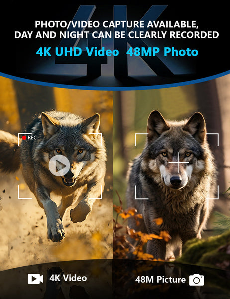 Grey 4K Digital Night Vision Binoculars Hd Photo & Video Infrared Scope Binoculars & Monoculars