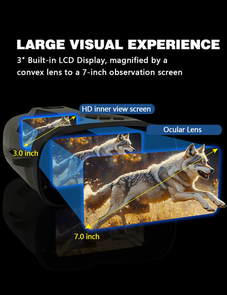 Grey 4K Digital Night Vision Binoculars Hd Photo & Video Infrared Scope Binoculars & Monoculars