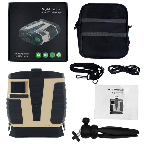 Black Hd Digital Night Vision Binoculars High Magnification Infrared Scope With Color View Binoculars & Monoculars