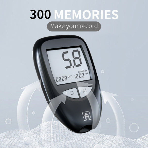 Black Home Blood Glucose Meter English Version Medical Automatic Sugar Tester With Strips Other Health Care