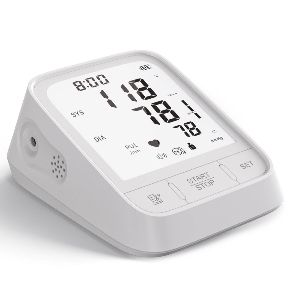 White Smart Upper Arm Blood Pressure Monitor Medical Automatic Bp Machine For Export Blood Pressure Monitoring