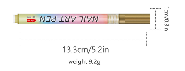 Green 0.7Mm Nail Art Doodle Pen 12 Sticks Single Color Acrylic Marker For Design No Bake Nail Art Tools