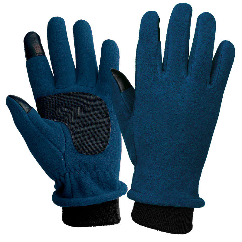 Xl Navy Blue Warm Windproof Touchscreen Anti Slip Grip For Winter Cycling & Outdoor Sports Gloves