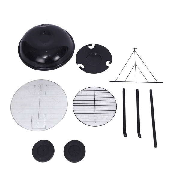 Outdoor Folding Apple Shaped Stainless Steel Charcoal Barbecue Grill 41Cm Net Barbecue Accessories
