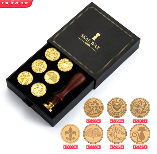 Love 2 Piece Retro Sealing Wax Stamp Set 11.3 X 3.6 Cm Diy Gift Box Kit For Handmade Crafts Stamps