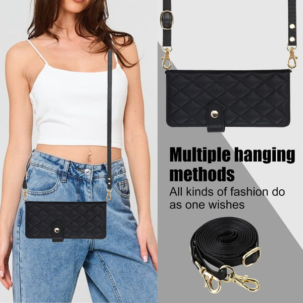 White Galaxy Z Fold5 Multi Functional Leather Wallet Case For Samsung Series Crossbody With Pen Slot Quilted Design Not Included Cases Covers & Skins