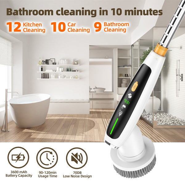 Home Luxury Style Powerful Torque Silent Extendable Smart Sensing Electric Cleaning Brush Cleaning Brushes