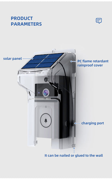 Transparent Rain Cover + Doorbell Combination Hd Wireless Video With Long Lasting Battery Smart Doorbells