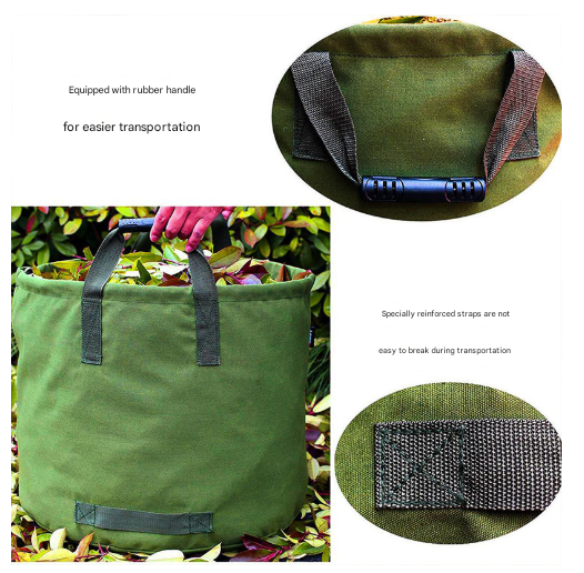 Black Durable Green Garden Leaf Collection Bag Garden Waste Bags