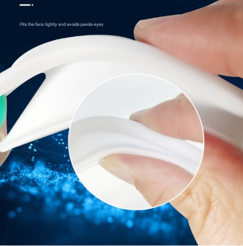 Coated Blue White Premium Full View Anti Fog Adult Swim With Wide Frame Design Goggles