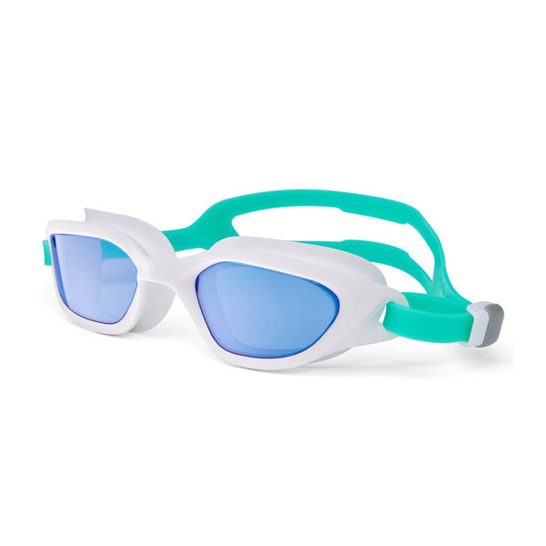 White Green Premium Full View Anti Fog Adult Swim With Transparent Case Goggles