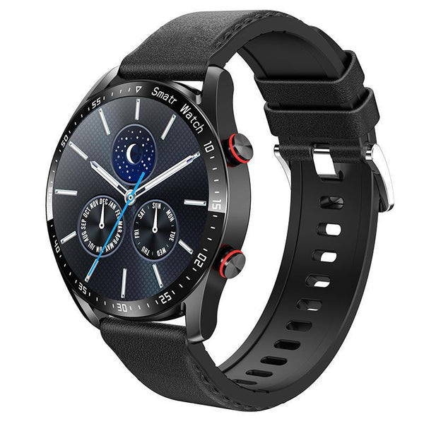 Black Silicone +22Mm Mitsubishi Steel Strip Business Smartwatch With Ecg And Ppg Monitoring Stainless Strap Smart Watches