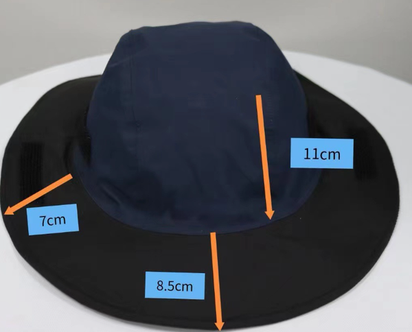Blue Autumn Winter Waterproof Sun Hat With Fleece Lining And Wide Brim Hats