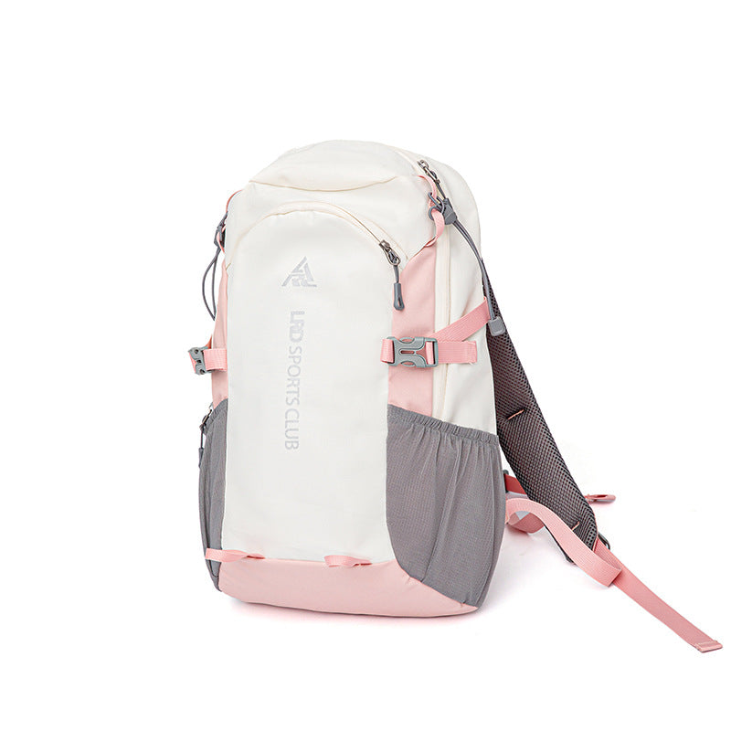 20L Lightweight Hiking Backpack For Camping Travel Commuting Pink White Daypacks