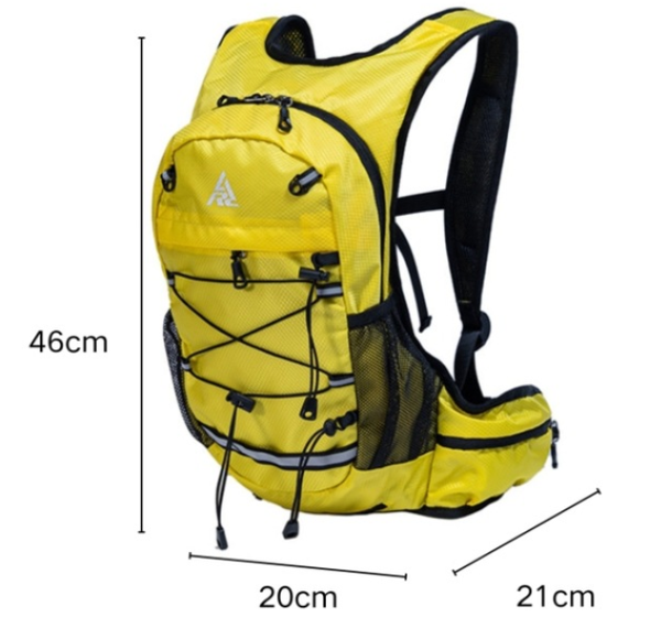 Yellow Lightweight Hydration Backpack For Trail Running Cycling Marathons Daypacks