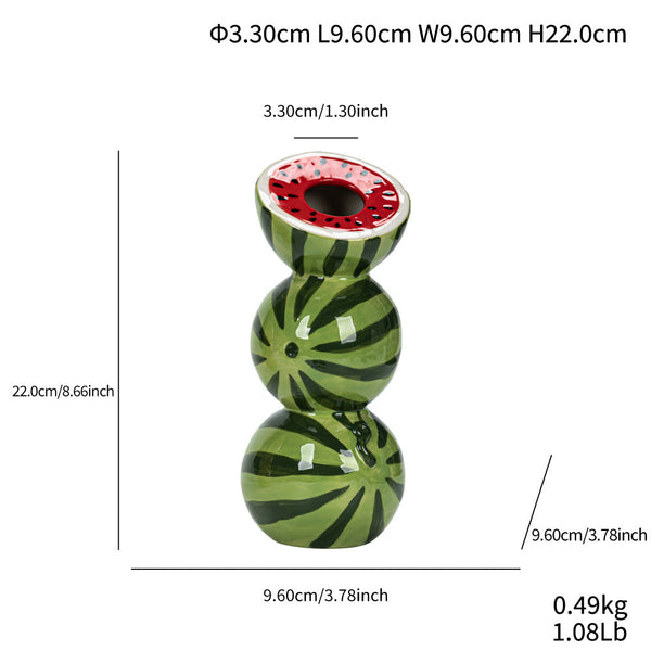 Watermelon Nordic Style Minimalist Fruit And Flower Vase Modern Home Decor Vases