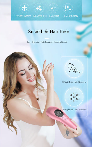 Pink Light Spot Beauty Hair Removal Device Smooth Skin Solution Laser Hair Removal & Ipl