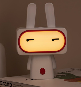 Squinting Cute Bobi Rabbit Led Night Light For Kids Usb Rechargeable Night Lights