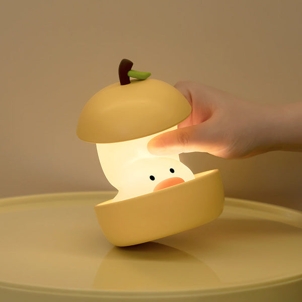 Yellow Colorful Duck Pear Usb Night Light Adjustable Sleep Companion Night Lights