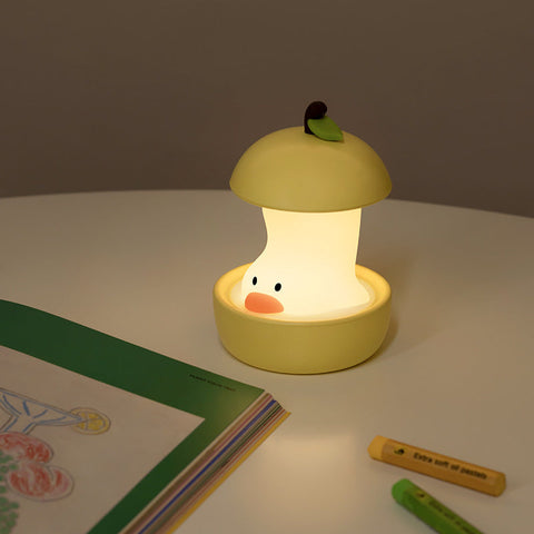 Green Colorful Duck Pear Usb Night Light Adjustable Sleep Companion Night Lights